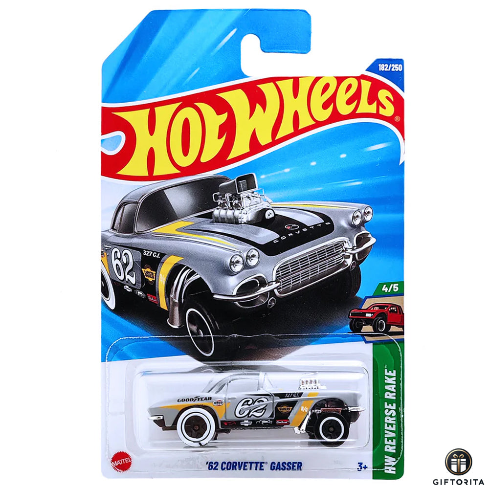 Hot Wheels Regular - 62 Corvette Gasser - 4/5 & 182/250 - Gray
