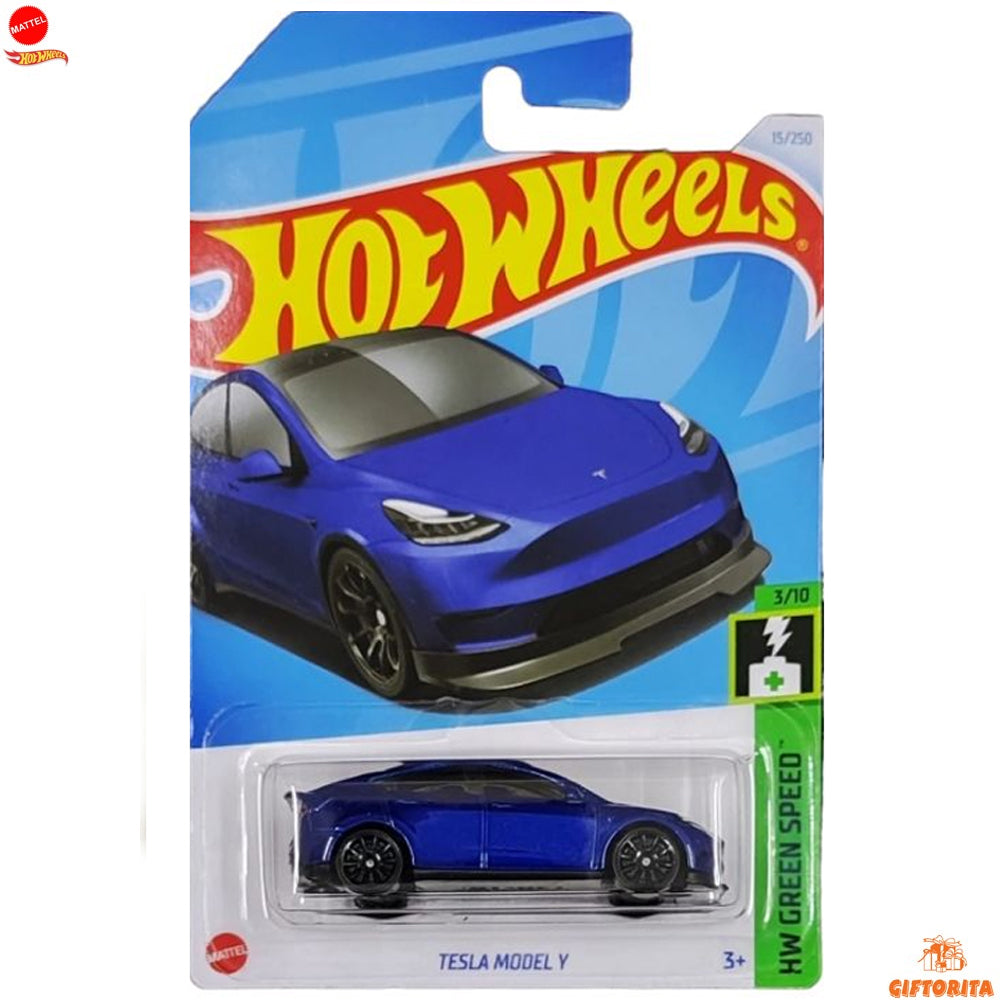 Hot Wheels Regular Tesla - TESLA MODEL Y – 3/10 and 15/250 – Blue