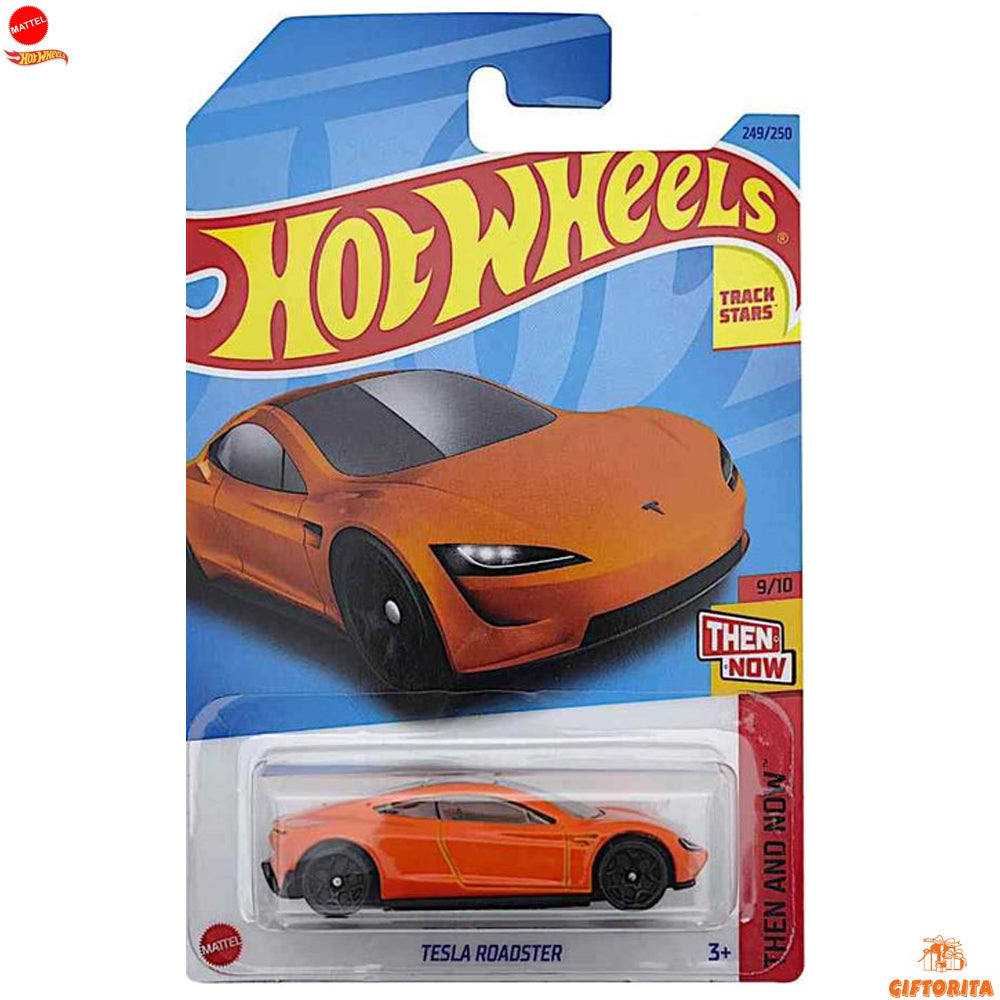Hot Wheels Regular Tesla - Tesla Roadster 9/10 and 249/250 – Orange