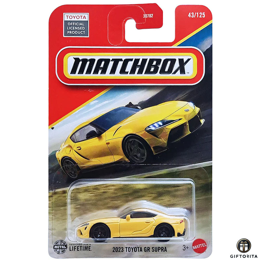 Matchbox Regular Card (P00015) - 2023 Toyota GR Supra - 43/125 - Yellow