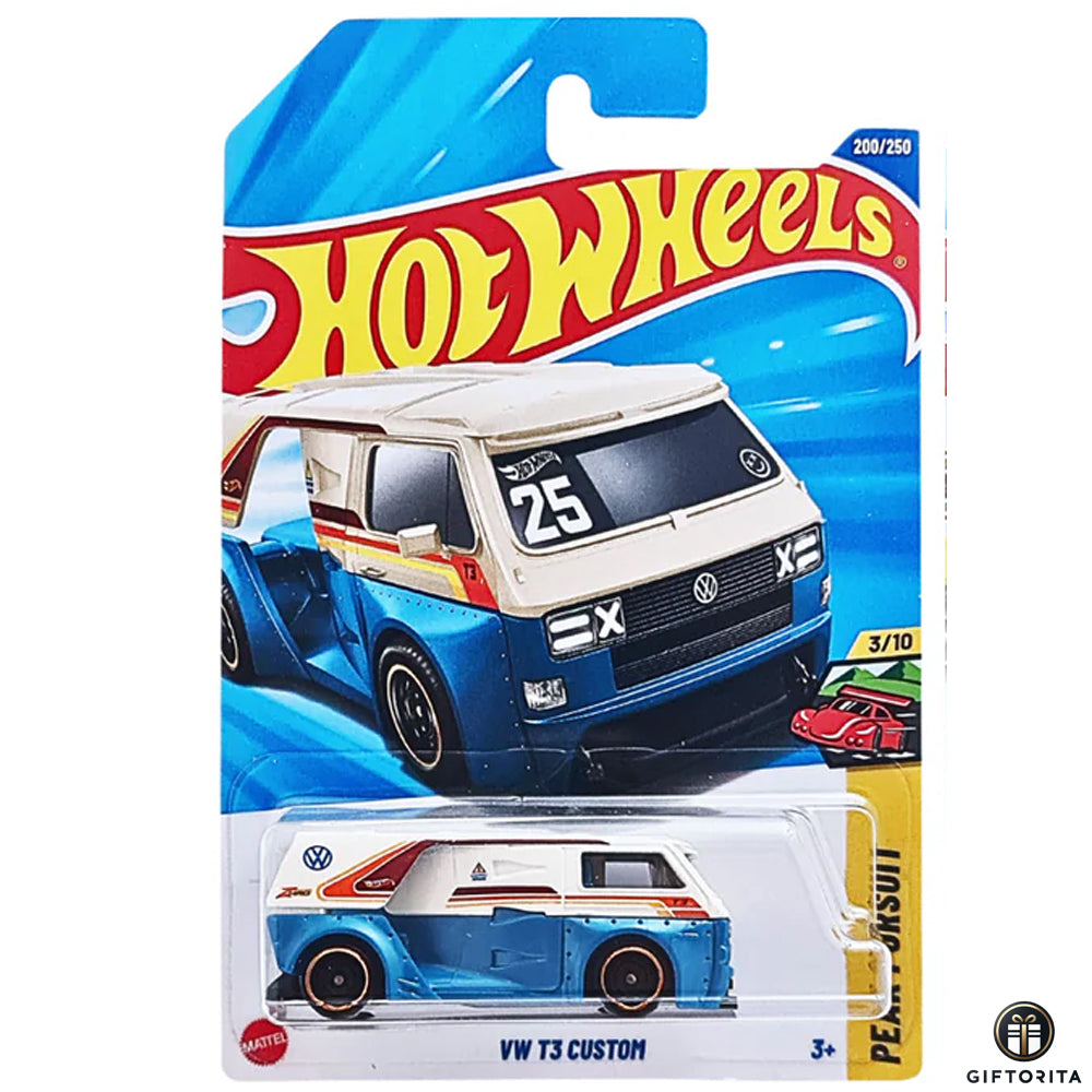 Hot Wheels Regular - VW T3 Custom - 3/10 & 200/250 - Off-white & Blue