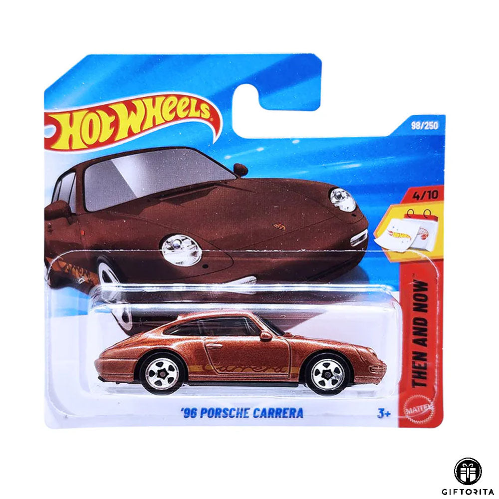 Hot Wheels Regular Short Card – '96 PORSCHE CARRERA - 4/10 & 98/250 - Brown