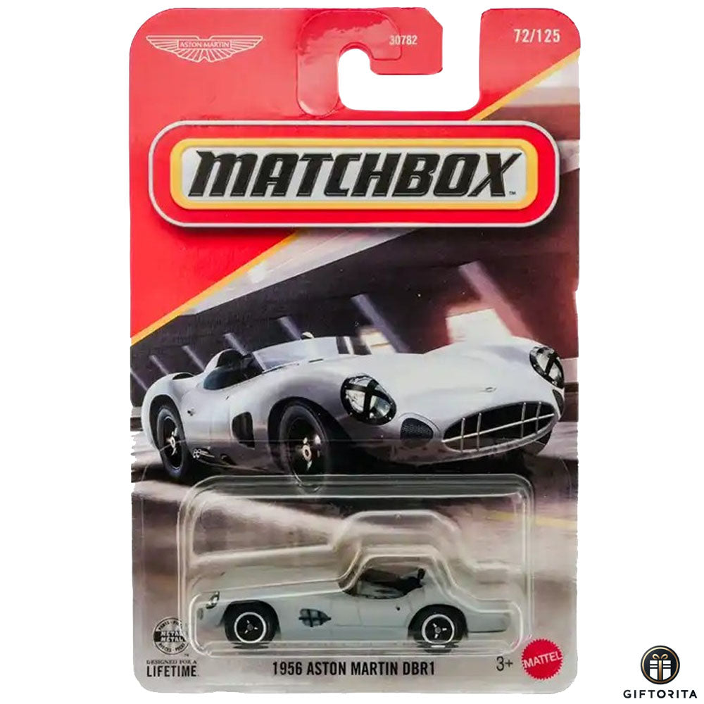 Matchbox Regular Card (P00015) - 1956 Aston Martin DBR1 - 72/125 - Gray