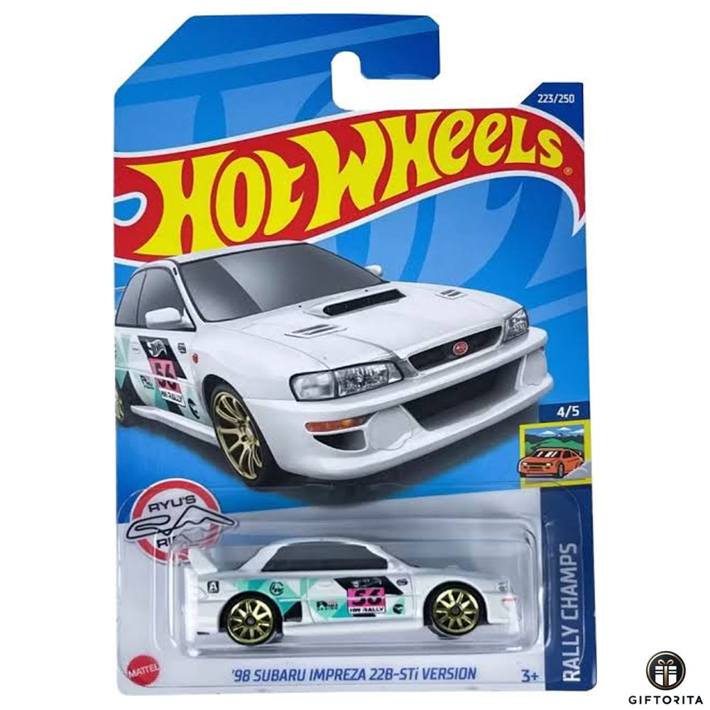 Hot Wheels Regular – 98 Subaru Impreza 22B -STi Version – 4/5 & 223/ 250 – White
