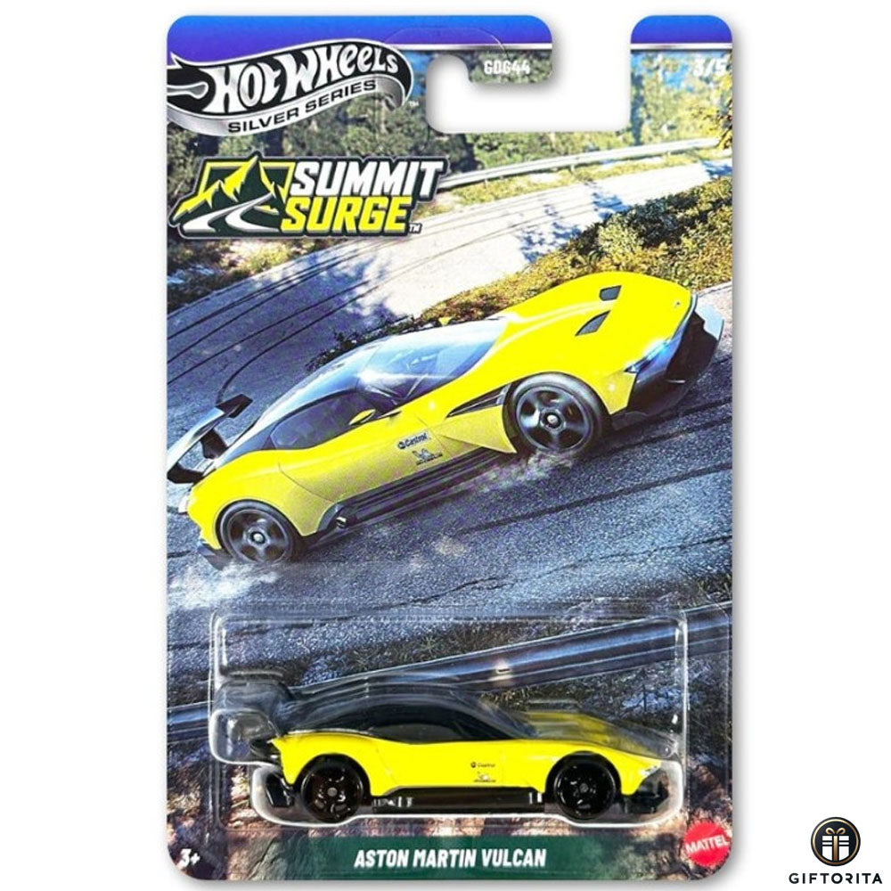 Hot Wheels Regular – Silver Series - Summit Surge - Aston Martin Vulcan - 3/5 - Yellow