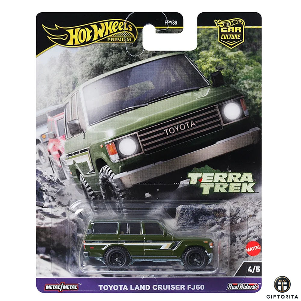 Hot Wheels Premium Single – Car Culture # TEREA TREK - Toyota Land Cruiser FJ60 - 4/5 - Green