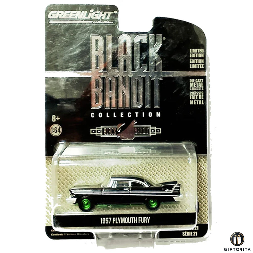 Greenlight Die Cast 1:64 Chase (P01220) – Black Bandit – 1957 Plymouth Fury