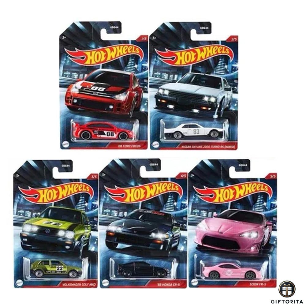 Hot Wheels Regular Set (P01160) – (Cult Racers Series) Automotive set of 5 Assortment(GDG44-9C6P) – 5 Pcs