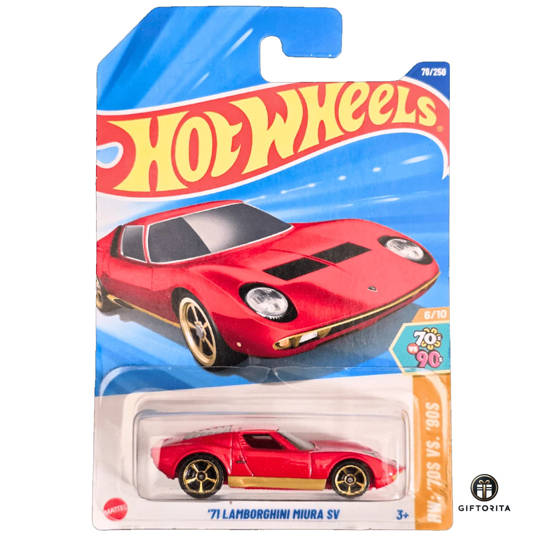 Hot Wheels Regular - 71 Lamborghini Miura SV - 6/10 & 78/250 - Red