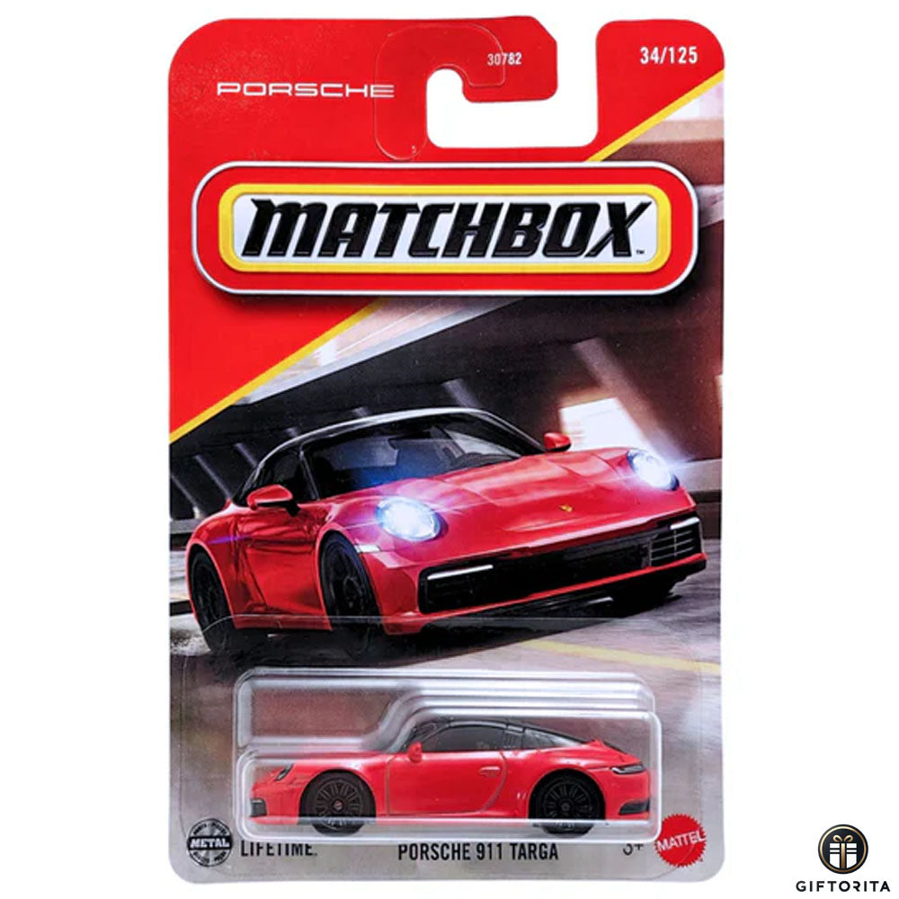 Matchbox Regular Card (P00015) - Porsche 911 Targe - 34/125 - Red