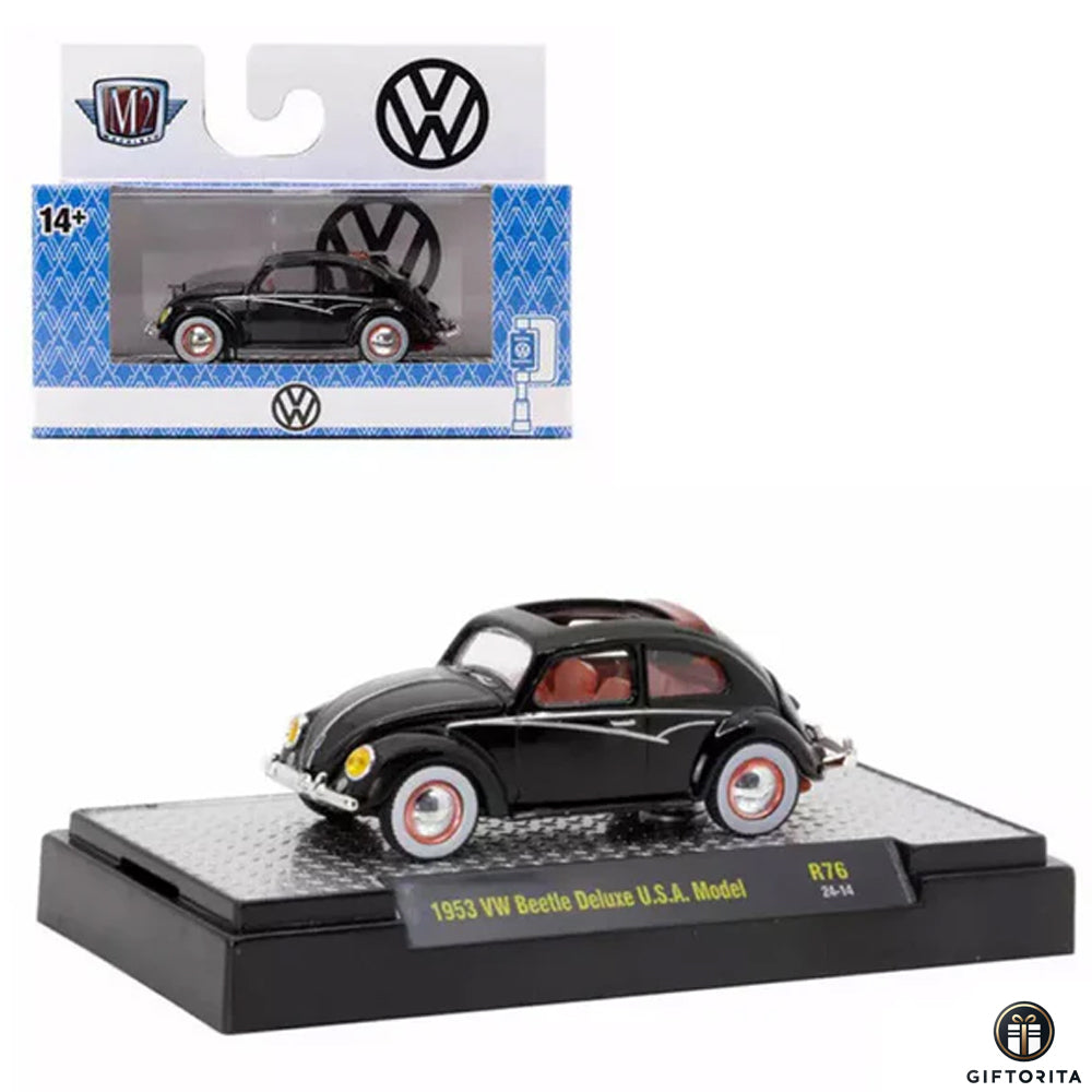 M2 Machines 1:64 Die Cast (P00074) – 1953 VW Beetle Deluxe U.S.A Model