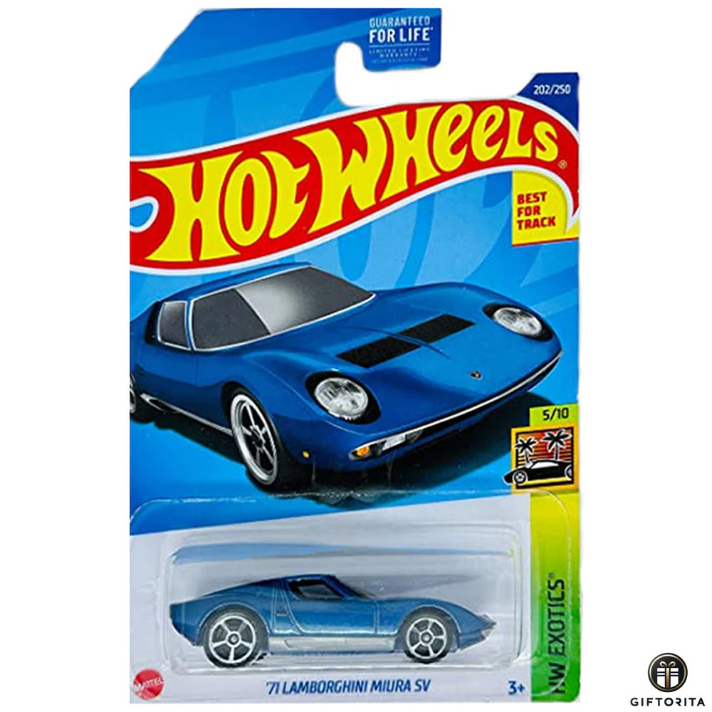 Hot Wheels Regular Lamborghini – 71 Lamborghini Miura SV – 5/10 & 202/250 – Blue