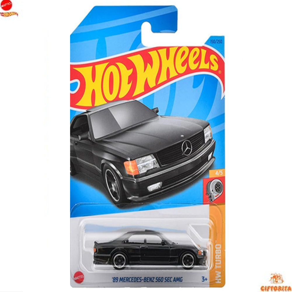 Hot Wheels Regular Mercedes – 89 Mercedes-Benz 560 SEC AMG – 4/5 & 150/250 – Black
