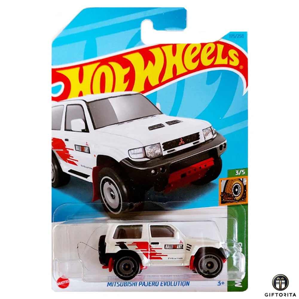 Hot Wheels Regular – Mitsubishi Pajero Evolution – 3/5 & 175/250 – White
