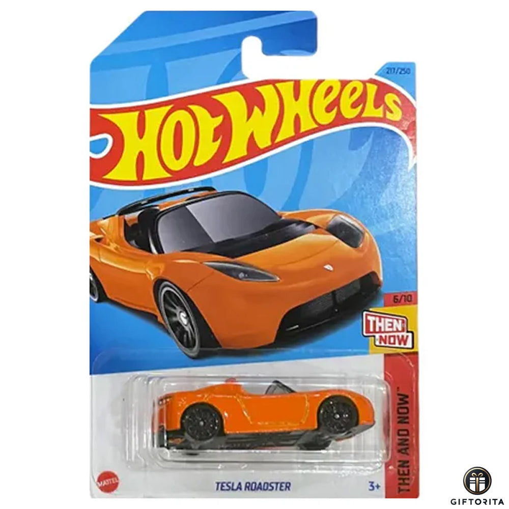 Hot Wheels Regular Tesla - Tesla Roadster – 6/10 & 217/250 – Orange
