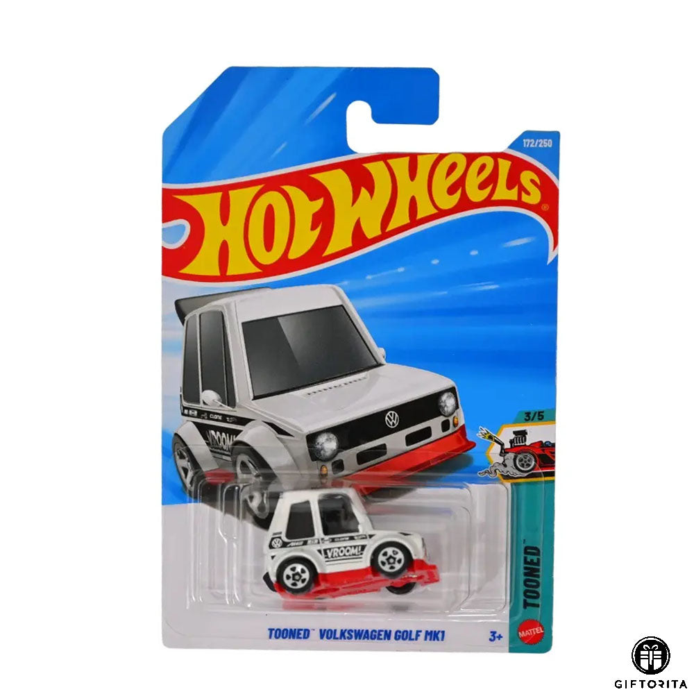 Hot Wheels Regular Tooned - Volkswagen Golf MK1 - 3/5 & 172/250 - White
