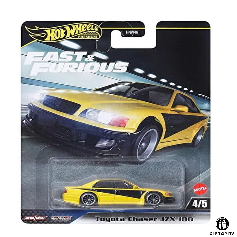 Hot Wheels Premium Single - Fast & Furious - Toyota Chaser JZX 100 -4/5 - Yellow/Black