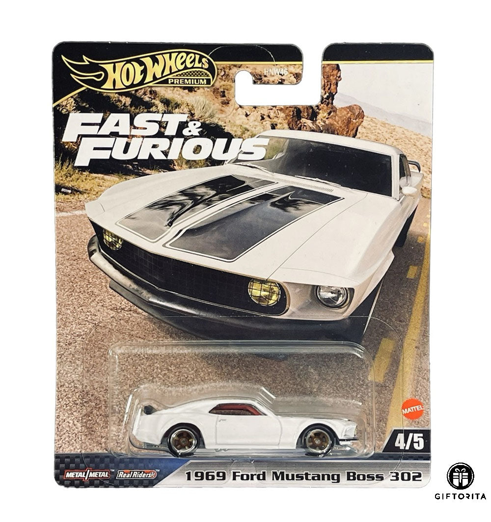 Hot Wheels Premium Single –Fast & Furious - 1969 Ford Mustang Boss 302 - 4/5 - White