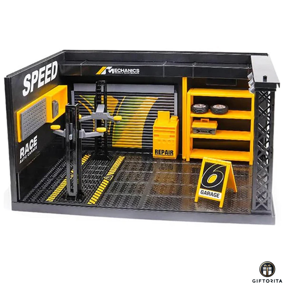 DIORAMA (P01266) - Die Cast 1:24 # Mach Speed – Ultimate Sprint Racing – Diy Repair Base