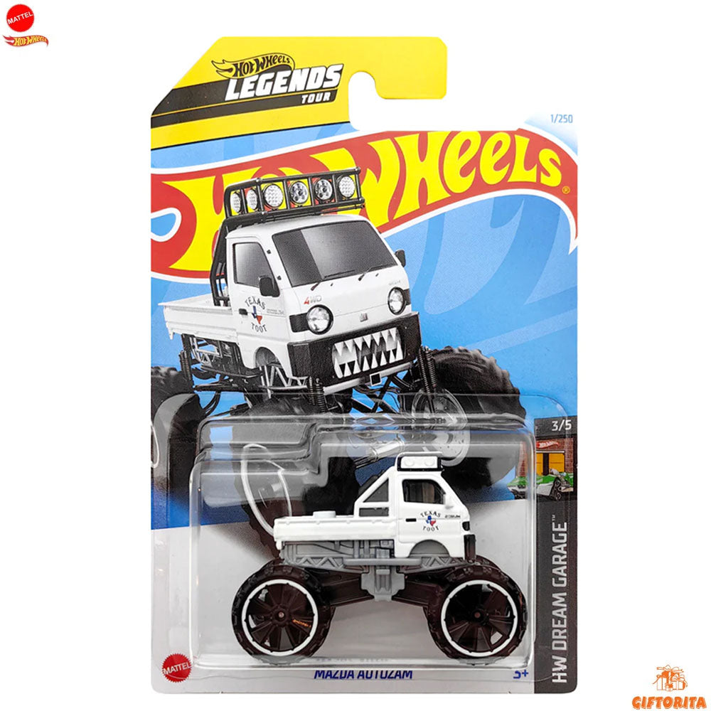 Hot Wheels Regular Mazda 1 – MAZDA AUTOZAM – 3/5 & 1/250 – White & Silver