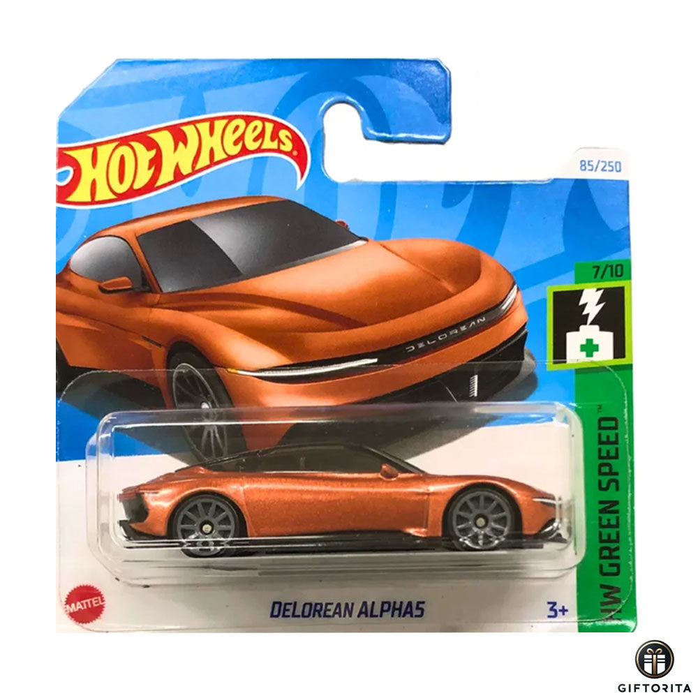 Hot Wheels Regular Short Card – Delorean Alpha 5 - 7/10 & 85/250