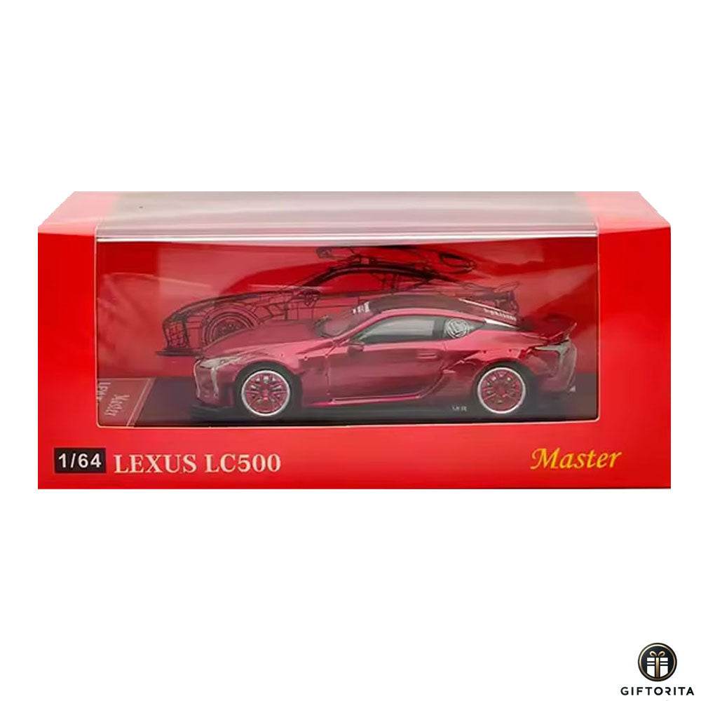 MASTER 1:64 Die Cast (P00078) – LEXUS LC500 - Red