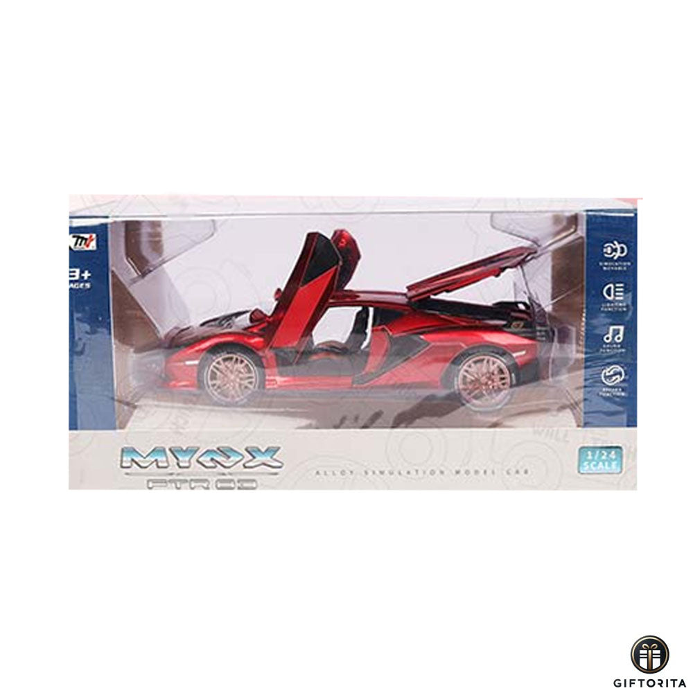 Die Cast 1:24 MYNX (P01677) - MYNX FTR 83 - Red - Model Car with Disply Case
