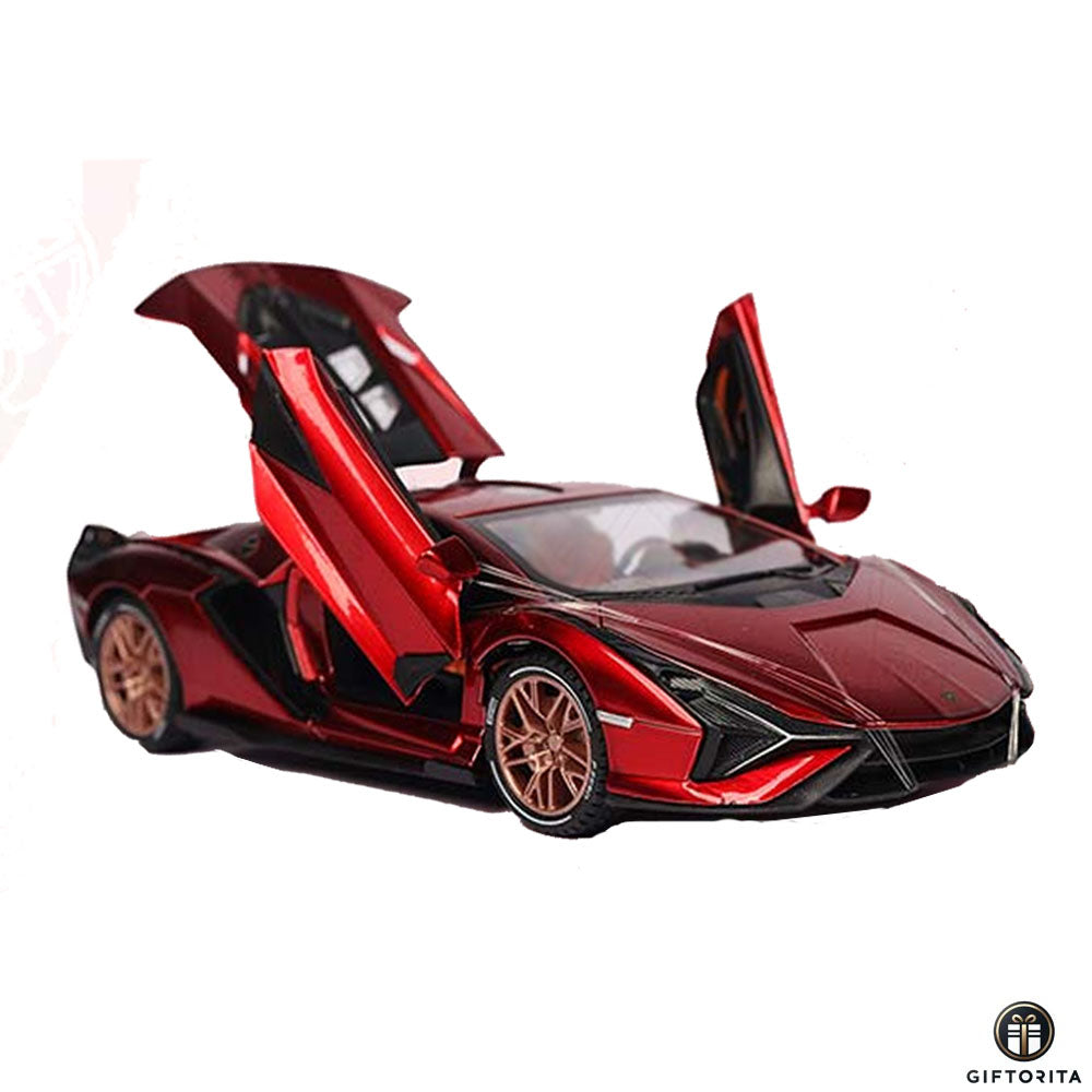 Die Cast 1:24 MYNX (P01677) - MYNX FTR 83 - Red - Model Car with Disply Case