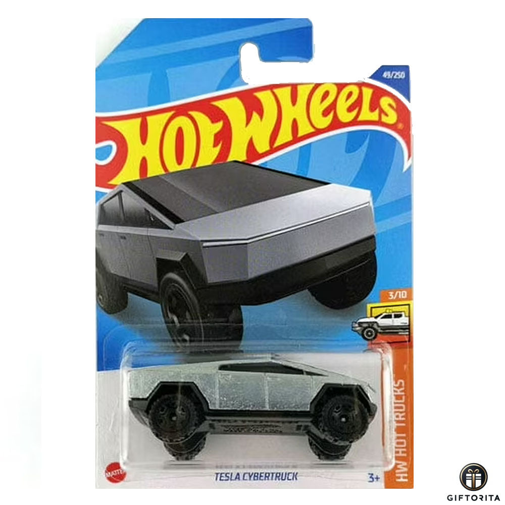 Hot Wheels Regular Tesla - Tesla CyberTruck - 3/10 - 49/250 - Silver