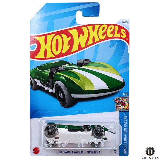 Hot wheels Regular Twin Mill – HW Braille Racer – Twin Mill – 1/10 & 27/250 – Green