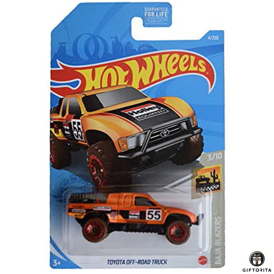 Hot Wheels Regular Toyota 3 - Toyota Off-Road Truck- 3/10 & 4/250 – Orange