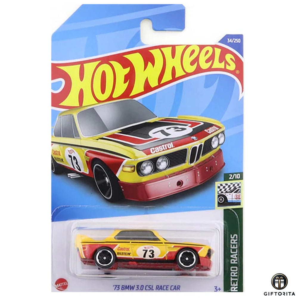 Hot Wheels Regular BMW - 73 BMW 3.0 CSL race car 2/10 and 34/250 Yellow