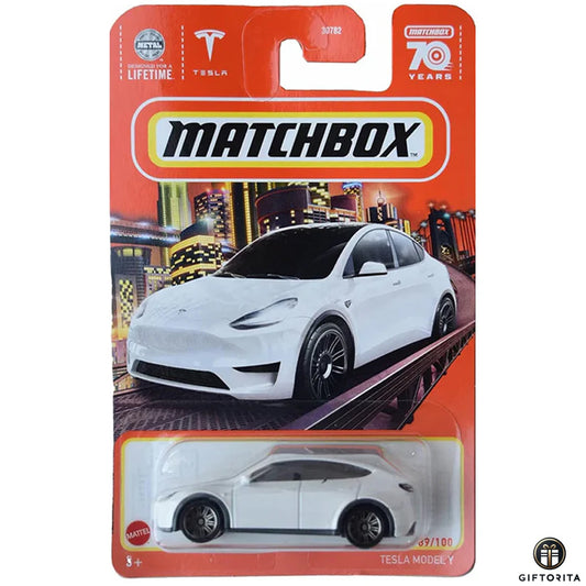 Matchbox Regular Card 2  (P00015) – Tesla Model Y – 89/100 – White