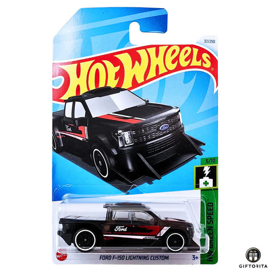 Hot Wheels Regular 1  – Ford F-150 Lightning Custom – 5/10 & 37/250 – Black