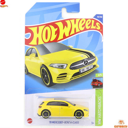 Hot Wheels Regular Mercedes  –  19 Mercedes-Benz A Class –  2/5 & 18/250  –  Yellow