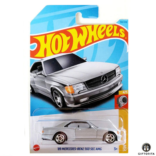 Hot Wheels Regular Mercedes – 89 Mercedes-Benz 560 SEC AMG – 4/5 & 150/250  –  Silver