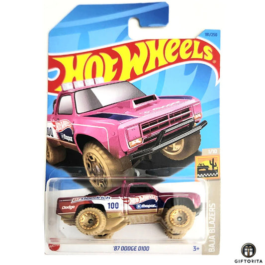 Hot Wheels Regular Dodge 2  –  87 Dodge D100 - 1/10 & 181/250  –  Pink