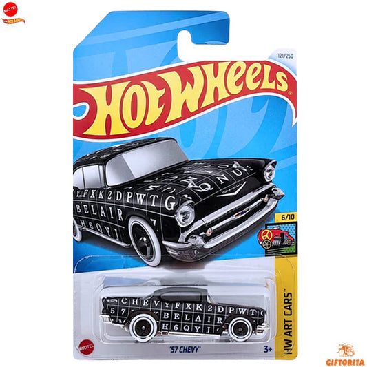 Hot Wheels Regular – 57 Chevy – 6/10 & 121/250 – Black