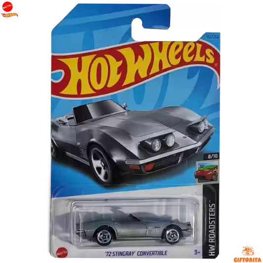 Hot wheels Regular Corvette -  72 Stingray Convertible  – 8/10 & 132/250 - Silver