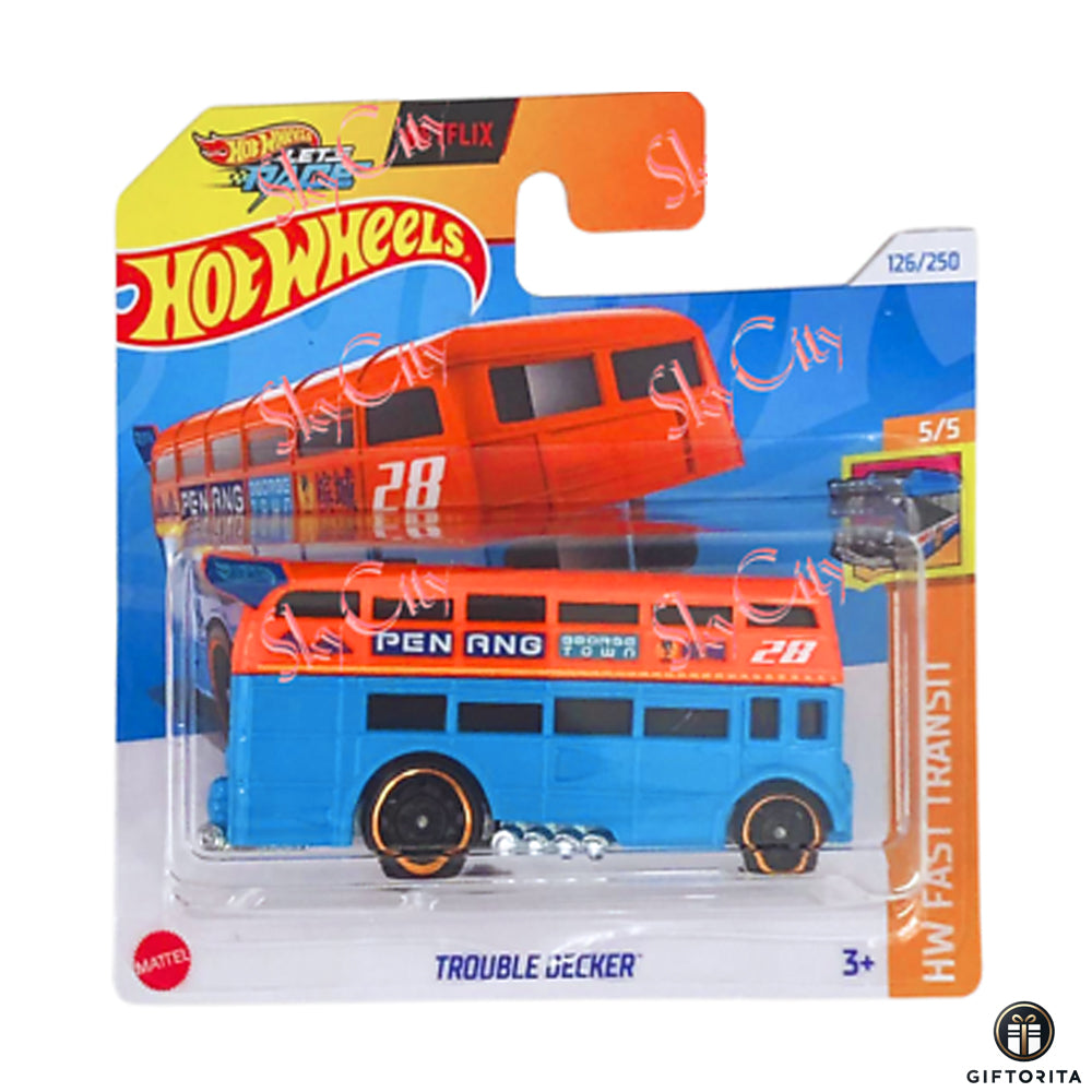 Hot Wheels Regular Short Card – Trouble Decker - 5/5 & 126/250