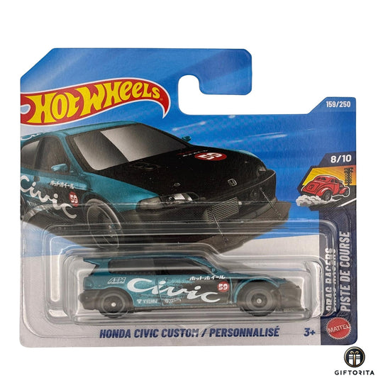 Hot Wheels Regular Short Card – HONDA CIVIC CUSTOM / PERSONNALISE - 8/10 & 159/250 - Pest