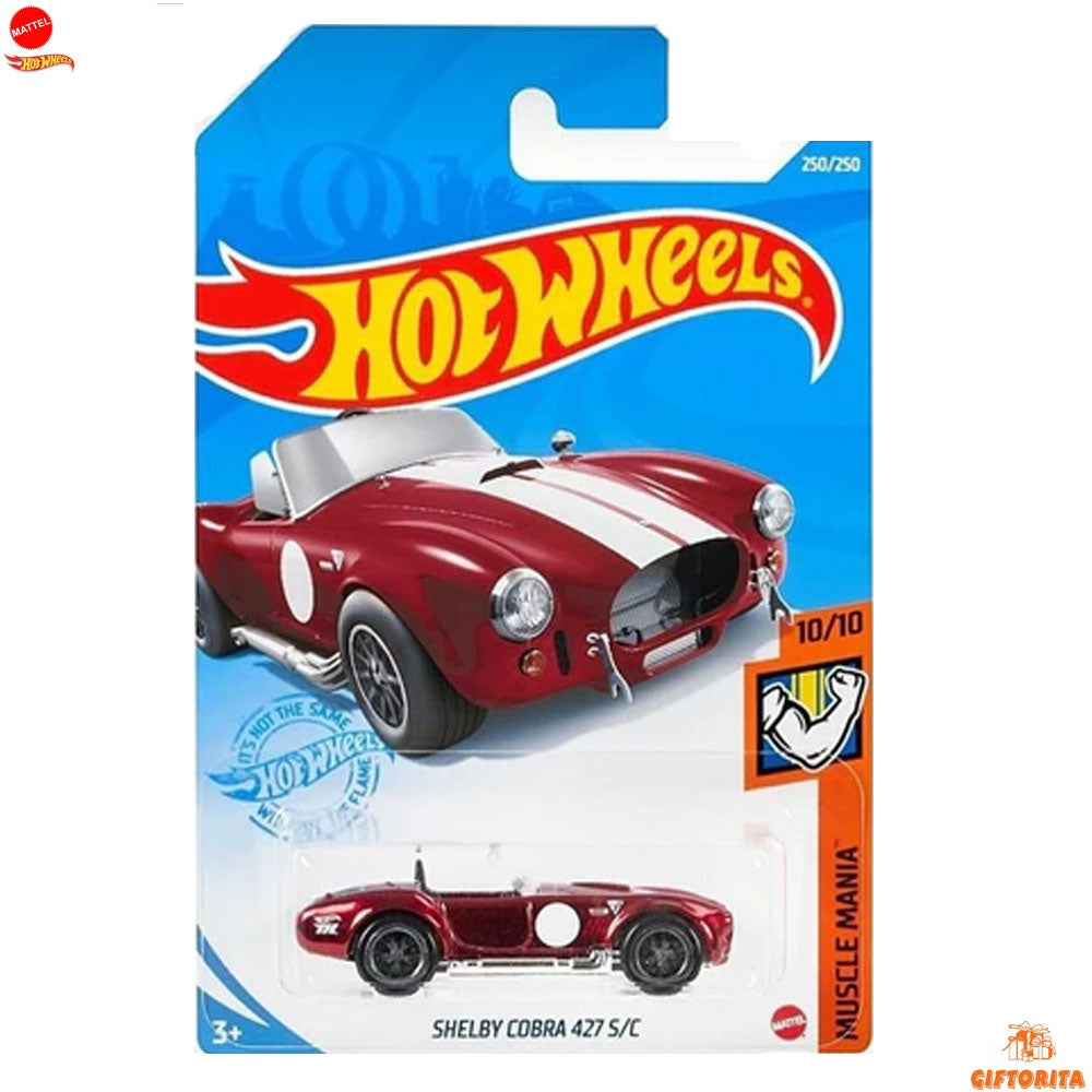 Hot Wheels Regular Corvette - Shelby Cobra 427 S/C - 10/10 & 250/250 - Maroon