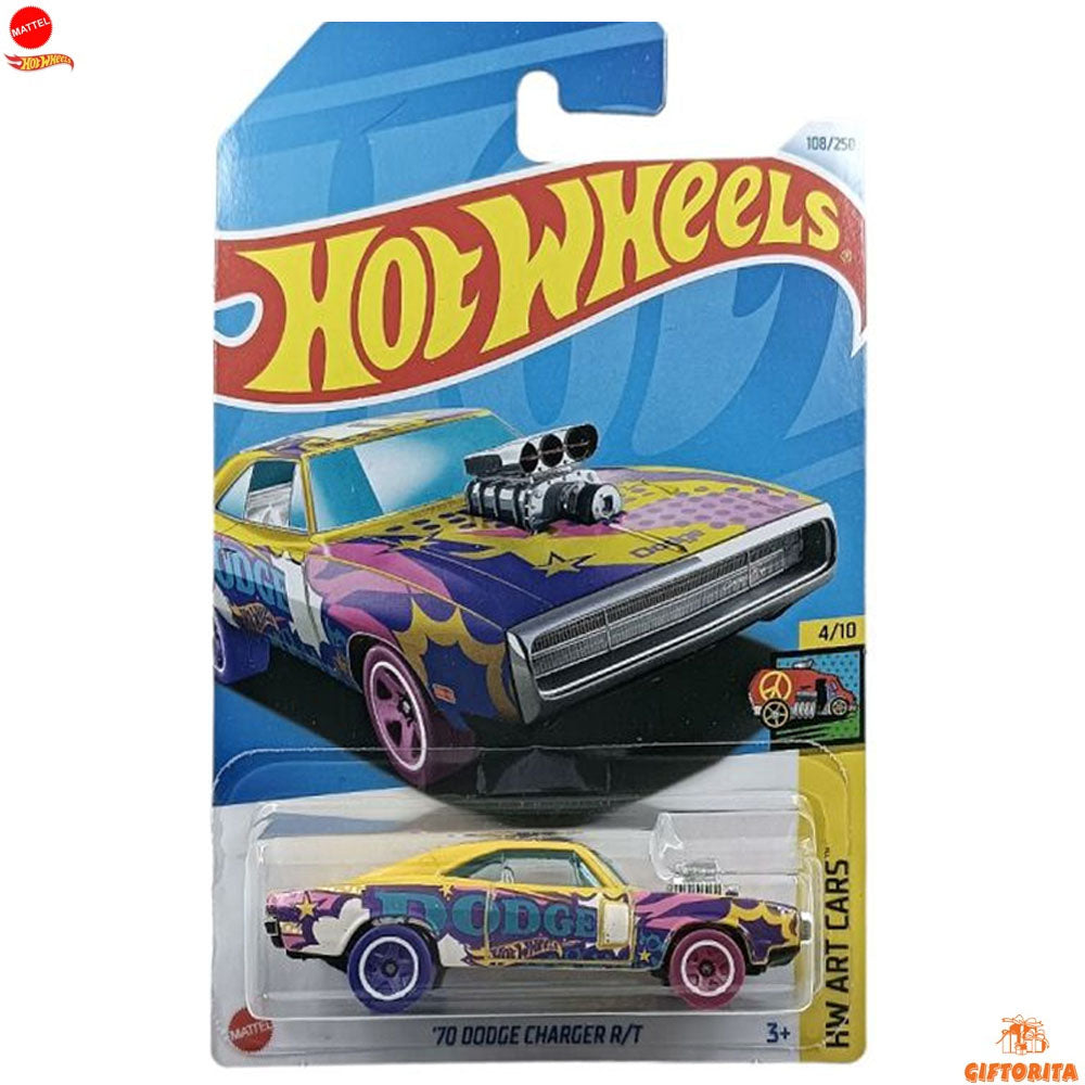 Hot Wheels Regular Dodge 1  –  70 dodge Charger R/T – 4/10 & 108/250 - Purple