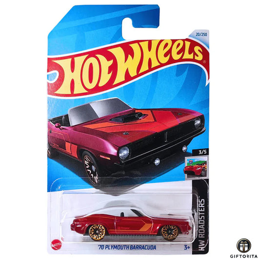 Hot Wheels Regular Plymouth – 70 Plymouth Barracuda – 3/5 & 20/250 – Red