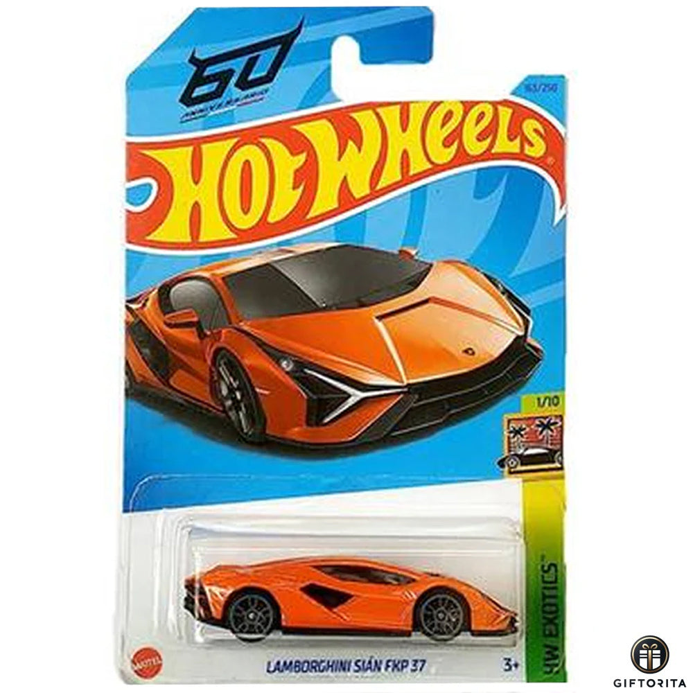 Hot Wheels Regular Lamborghini  –  Lamborghini Sian FKP 37  –  1/10 & 163/250 –  Orange