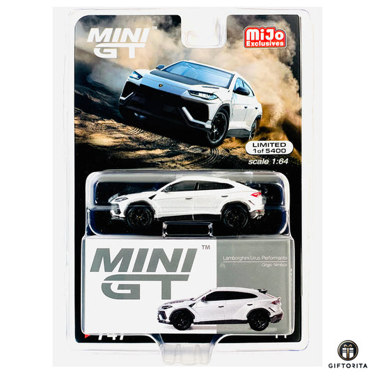 MINI GT 1:64 Die Cast # 747 (P00947) - Lamborghini Urus Performante Grigio Nimbus