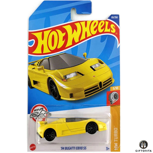 Hot Wheels Regular Bugatti  – 94 Bugatti EB110 SS  – 5/10 & 65/250  –  Yellow