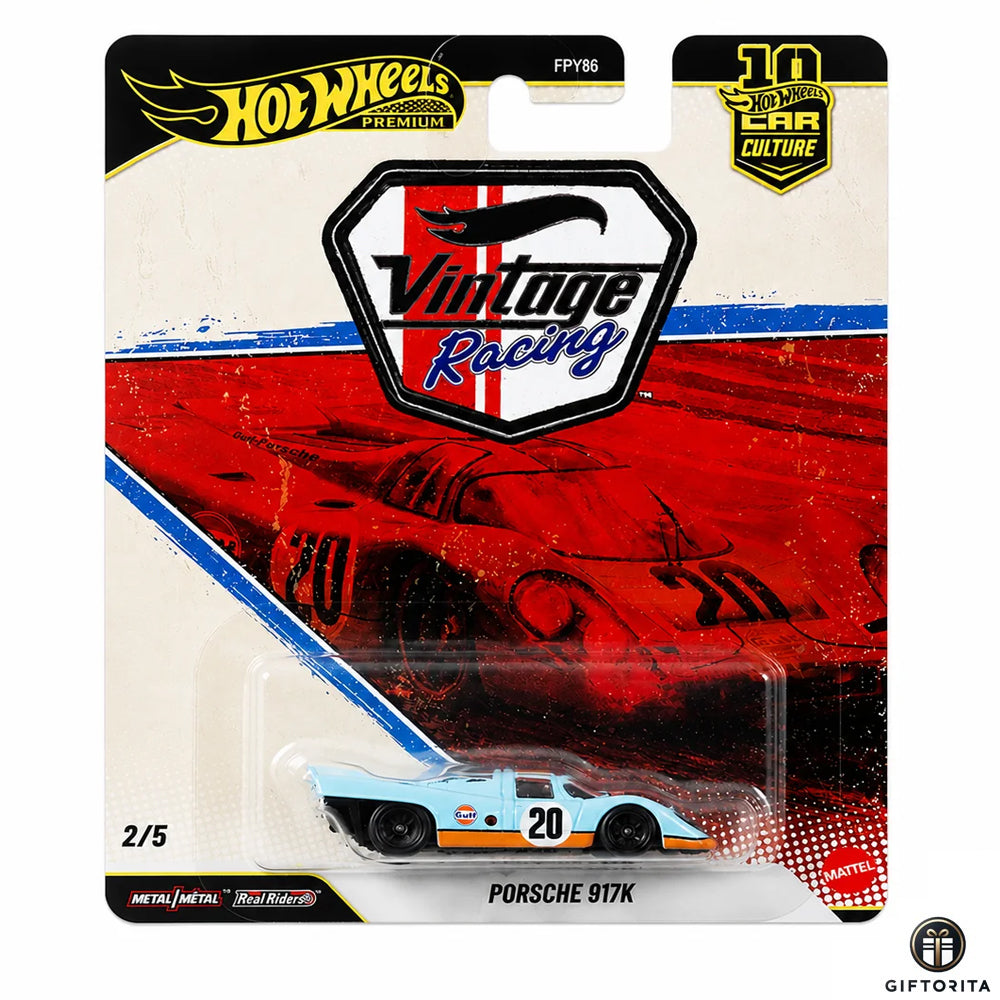 Hot Wheels Premium Single  - Car Culture  # Vintage Racing -  Porsche 917k - 2/5 -  Sky