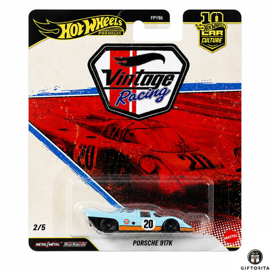Hot Wheels Premium Single  - Car Culture  # Vintage Racing -  Porsche 917k - 2/5 -  Sky