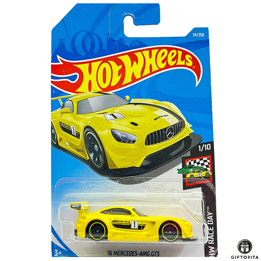 Hot Wheels Regular Mercedes – 16 Mercedes-AMG GT3 -1/10 & 74/250 - Yellow